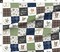 Cute Woodland Forest Nursery Blue Brown Green Cheater Quilt Deer Bear Fox Raccoon Baby Boy Custom Printed Fabric by Spoonflower Various Fabrics by the Yard or Fat Quarter